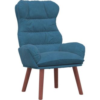 vidaXL Silla Relax Azul 69 X 74 X 93 Cm Terciopelo Vidaxl