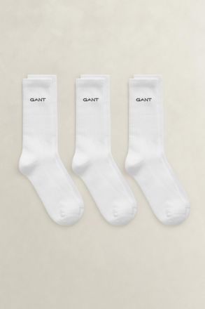 GANT Men 3-Pack Sport Socks (43-45) WHITE