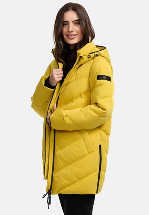 Manisa Steppmantel MANISA, Damen, Gr. 52, gelb, Steppware, Obermaterial: 100% Polyester. Futter: 100% Polyester. Wattierung: 100% Polyester, unifarben, regul