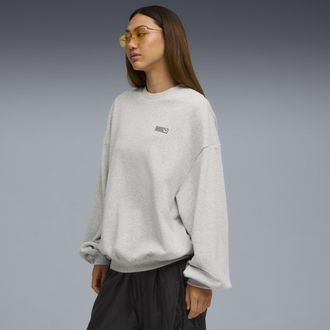 Puma Felpa oversize PUMA x ROS&Eacute; da donna, Abbigliamento, Grigio, 3XL