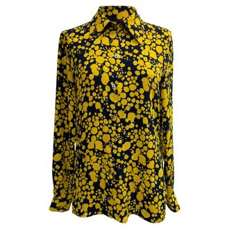 Victoria Beckham Victoria, Victoria Beckham Printed Crepe Shirt in Multicolor Polyester