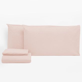 Creole Siena Double Duvet Cover Set - No Iron, Mauve