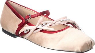 Jimmy Choo London Loli Satin Ballerina Flat