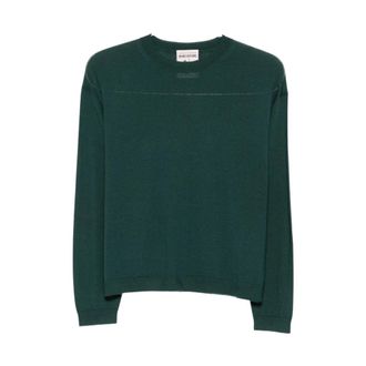 Semicouture Haley S592 - Dames - Ronde hals truien - Groen - M - Nylon - Truien & Vesten