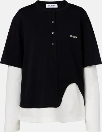 The Attico Layered cotton jersey T-shirt