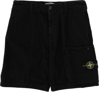 Stone Island Black Solid Shorts