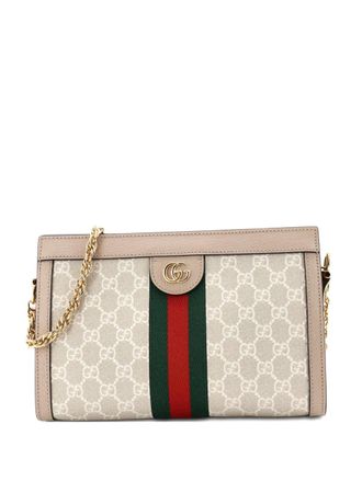 Gucci Ophidia Chain Shoulder Bag GG Coated Canvas Small crossbody bag - Neutrals