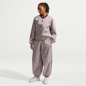 Nike Womens Court Court Collection Mid-Rise Loose Tennis Pants in Purple | IO2395-658