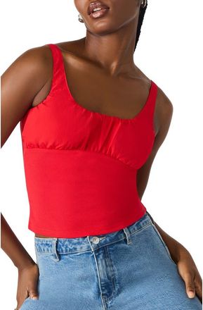 Steve Madden Luana Contrast Tank in Poppy Red at Nordstrom, Size X-Small