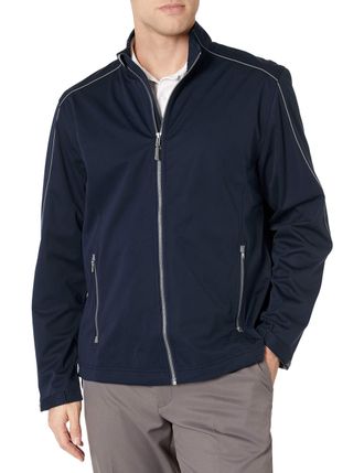 Cutter & Buck Mens Weather Resistant, Midweight Softshell Opening Day Jacket, Navy Blue, XXXL