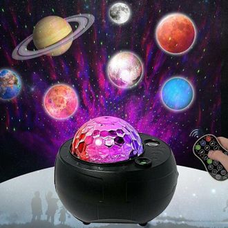 OEM Proyector Planetario - 10 Planetas Del Sistema Solar - Proyecci&oacute;n Estelar Y Nubes Coloridas - Altavoces Bluetooth - Temporizador Y Ajuste De Brillo - 