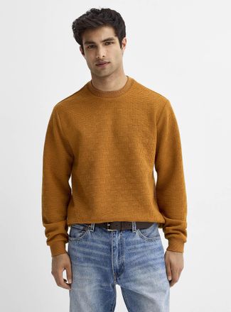 Le 31 Mens Embossed geo sweatshirt