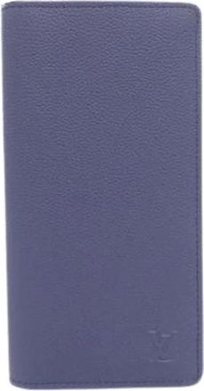 Louis Vuitton Pre-owned Wallets, male, Blue, Size: ONE SIZE Pre-owned Aerogram Waxed Calf Wallet