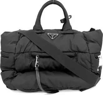 Prada Black Nylon Handbag Shoulder Bag Tote Bag (Pre-Owned)