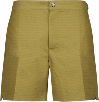 Frescobol Carioca Copacabana Tailored Zwemshorts - Heren - Korte Broeken - Groen - W32 - Leer - Korte Broeken