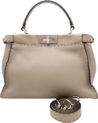 Fendi Pre-owned Fendi Medium Leather Selleria Peekaboo Iconic Satchel Ladies SDMSA3OC1DKEYO4J