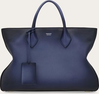 Ferragamo Men Ferragamo monogram tote bag Blue