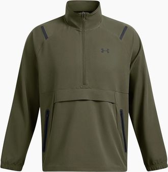 Under Armour Mens Unstoppable Solid Patterned Anorak Jacket with Drawstring - Green - Size: 38/Regular