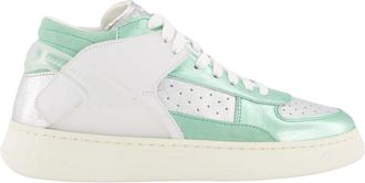 RUN OF Dames Mid Metal Grass Sneakers - Dames - Sneakers - Veelkleurig - 38 EU - Schoenen