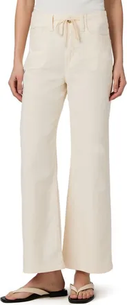 Paige Ari Drawstring Wide Leg Pants in Quartz Sand at Nordstrom, Size 28