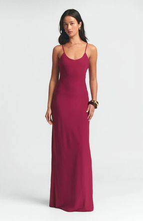 ST MRLO Gemma Slip Dress in Burgundy at Nordstrom, Size 14