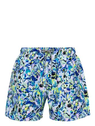 Boardies Costume da bagno con stampa astratta Amelia - Blu