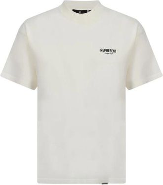 Represent Monogram Katoenen T-shirt Relaxte Pasvorm - Heren - T-shirts - Wit - L - Katoen - Tops