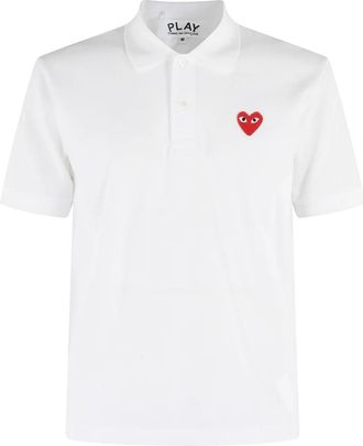 Comme Des Gar&ccedil;ons Polo Shirt - Heren - Polos - Wit - S - Katoen - Tops