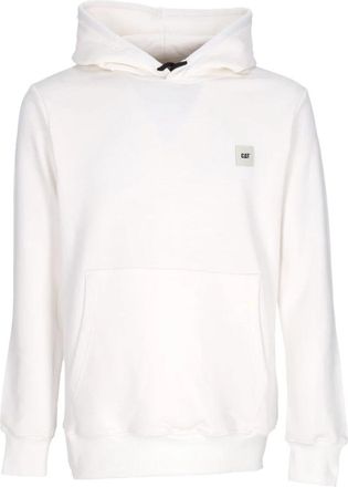 CAT Lichtgewicht hoodie met kangoeroezak - Heren - Hoodies - Wit - L - Katoen - Hoodies & sweatvesten