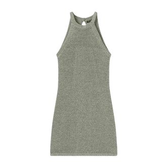 A|X Armani Exchange Short Dresses, female, Green, Size: S Abito Corto Metallizzato