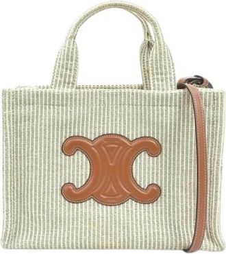 Celine Pre-owned Tote Bags, female, Beige, Size: ONE SIZE Pre-owned Canvas Vintage Tote Bag