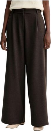 Sessun Wijde broek - Dames - Wijde Broeken - Bruin - M - Polyester - Broeken
