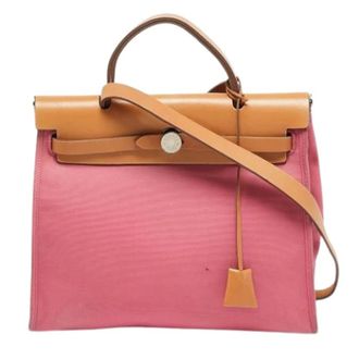 Herm&egrave;s Pre-owned Herbag 31 Schoudertas - Dames - Pre-owned - Roze - Maat: ONE Size Leer