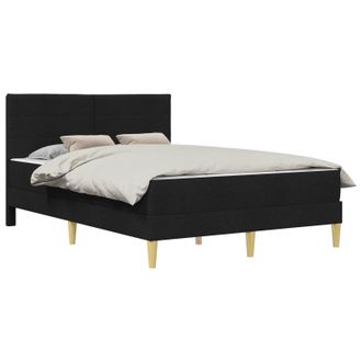 vidaXL Estructura De Cama Negro 120 X 190 Cm Poli&eacute;ster Vidaxl