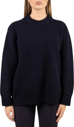 Pinko Maglia - Dames - Ronde hals truien - Blauw - S - Truien & Vesten