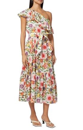Borgo De Nor Petra Floral One Shoulder Dress Size S