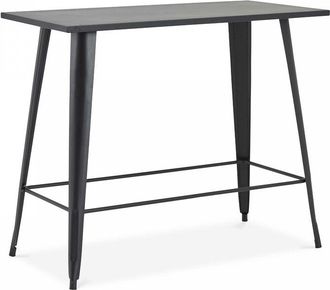 Oviala Mesa alta rectangular de estilo industrial, Nueva York