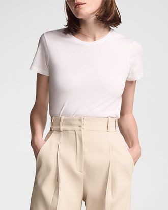 Another Tomorrow Crew-Neck Cotton Tee