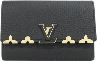 Louis Vuitton Pre-owned Capucines Taurillon Portemonnee - Heren - Vintage Accessoires - Zwart - ONE Size - Leer - Vintage