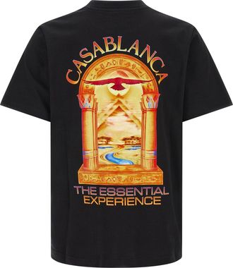 Casablanca Mens Black Organic Cotton T-Shirt
