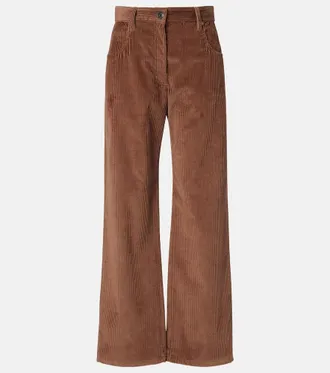 Brunello Cucinelli Cotton corduroy wide-leg pants