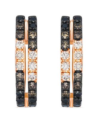 Le Vian Unique Shape 14K Rose Gold 0.41 Ct. Tw. Diamond Huggies Earrings