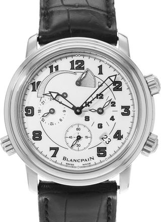 Blancpain Pre-owned Blancpain Leman Reveil Gmt Automatic White Dial Mens Watch 2041-1127M-53B