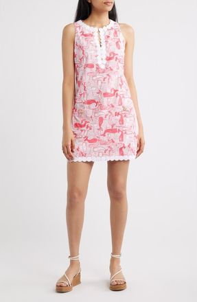 Lilly Pulitzer Romey Sleeveless Romper in Paradise Punch Thar She Blows at Nordstrom, Size 00