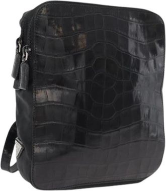 Prada Pre-owned Backpacks, female, Black, Size: ONE SIZE Pre-owned Vintage Nylon Backpack