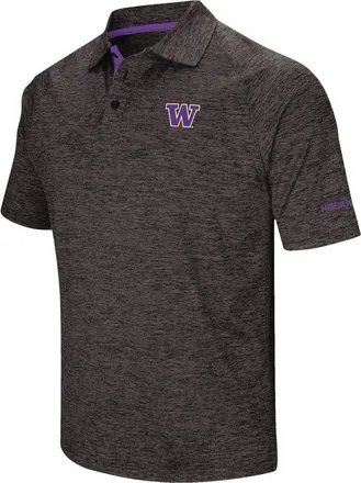 Colosseum Mens Colosseum Black Washington Huskies Down Swing Polo in Heather Black at Nordstrom, Size Xx-Large