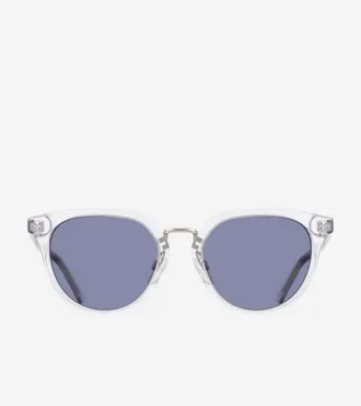 Cole Haan Mens Modern Elevated Round Sunglasses - White