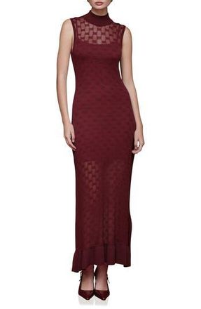 Avec Les Filles Mock Neck Midi Sweater Dress in Burgundy at Nordstrom Rack, Size X-Small