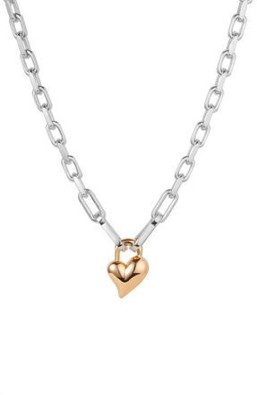 JENNY BIRD Padlock Heart Pendant Necklace in Two-Tone at Nordstrom