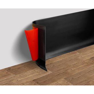 OEM Perfil De Acabado Para Paredes, 10 Cm De Ancho, Material De Caucho Autoadhesivo Flexible, F&aacute;cil De Aplicar, Dimensiones: 10 Cm X 6 M, Color Negro